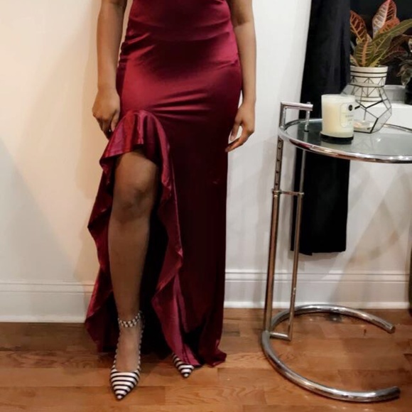 Fashion Nova Long Sexy Red Dress - Picture 3 of 5